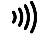 contactless symbol - radio wave